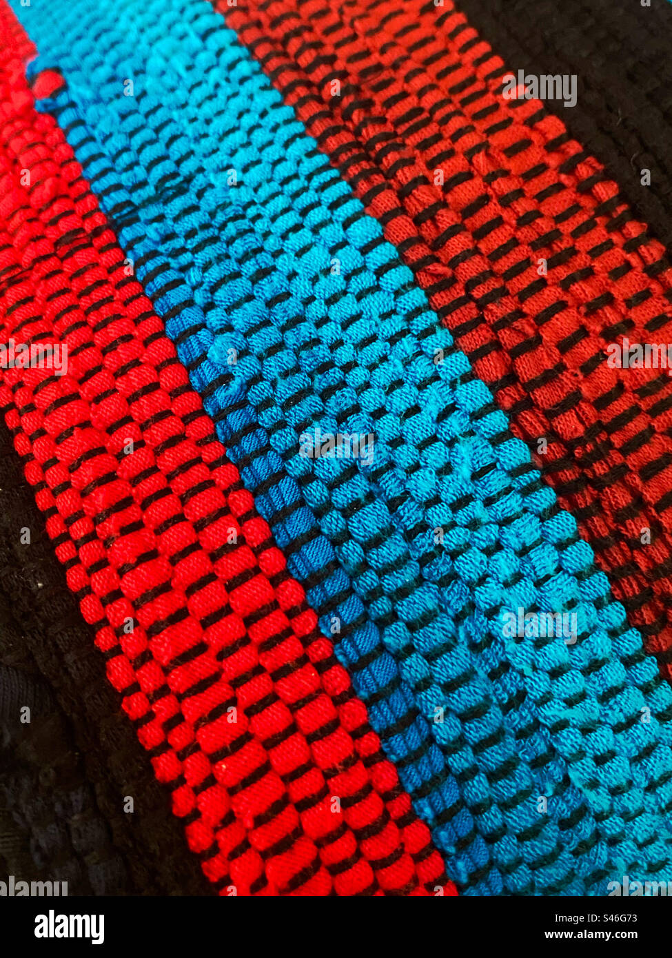 Red and blue striped fabric Stock Photo - Alamy