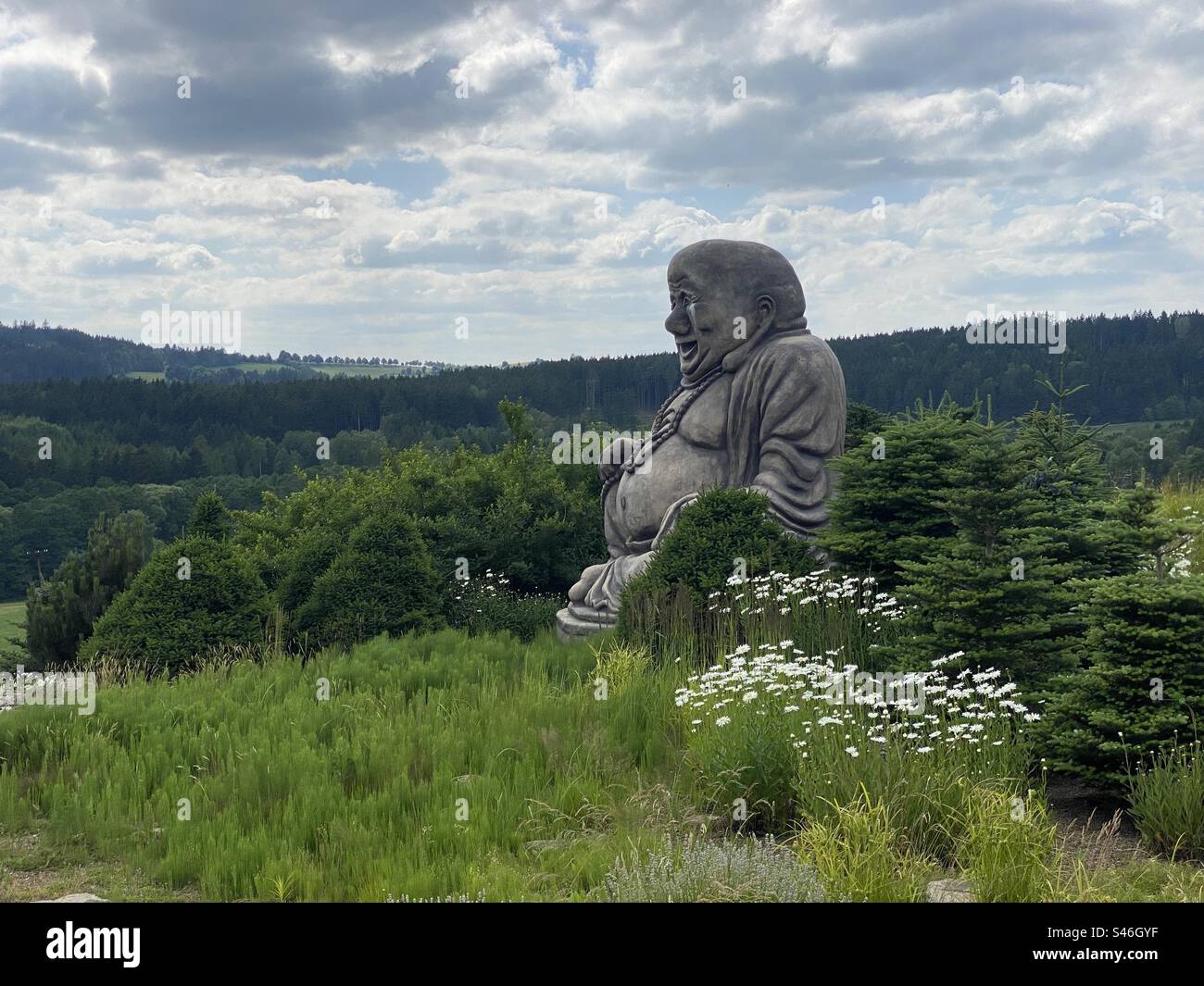 Budha in Czech nature Stock Photo