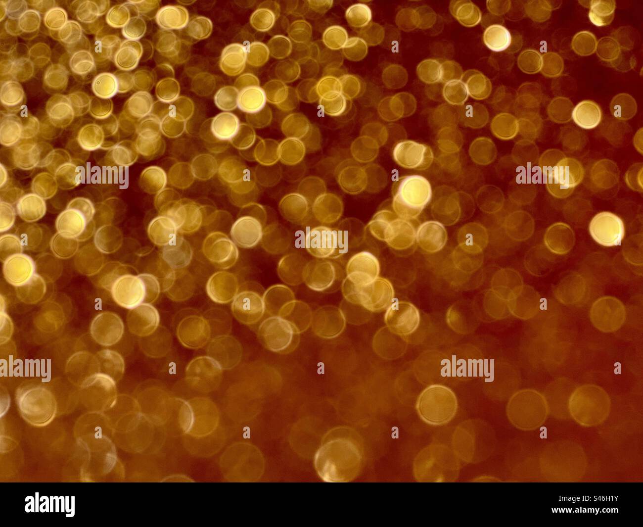 Gold glitter bokeh effect - Smartphone Captured Stock Image