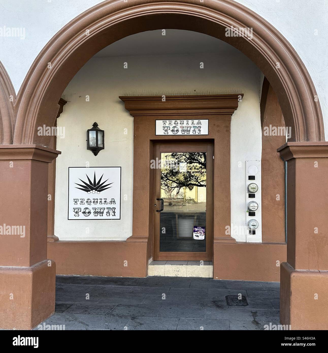 Tequila Town liquor store, San Jose del Cabo, Los Cabos, Baja California Sur, Mexico Stock Photo