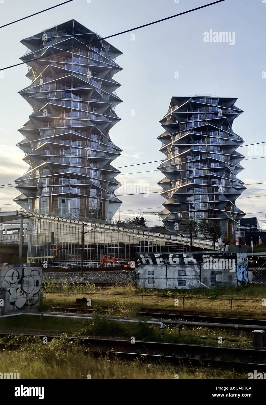 Kaktus towers in Copenhagen, Denmark. - Smartphone Captured Stock Image