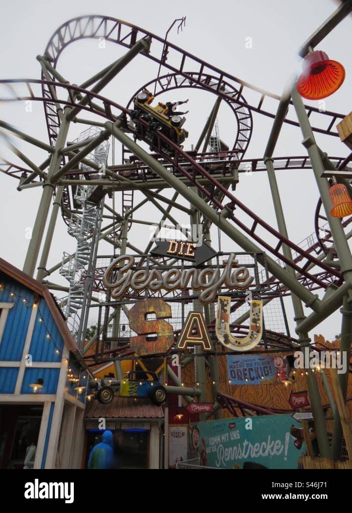 Roller Coaster at Prater Vienna!/Austria! - Smartphone Captured Stock Image