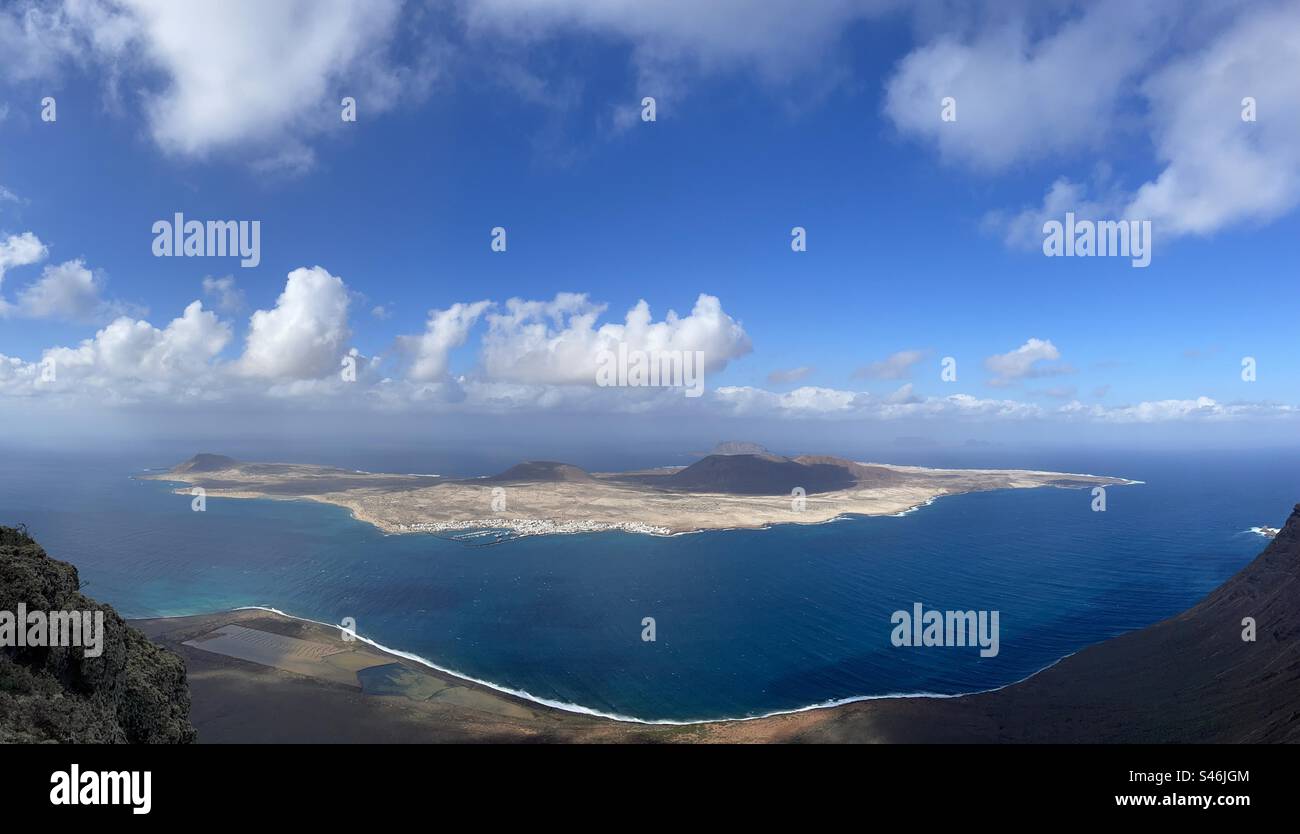La Graciosa, Canary Islands. The smallest of the Canaries, La Graciosa lies just north of Lanzarote. - Smartphone Captured Stock Image