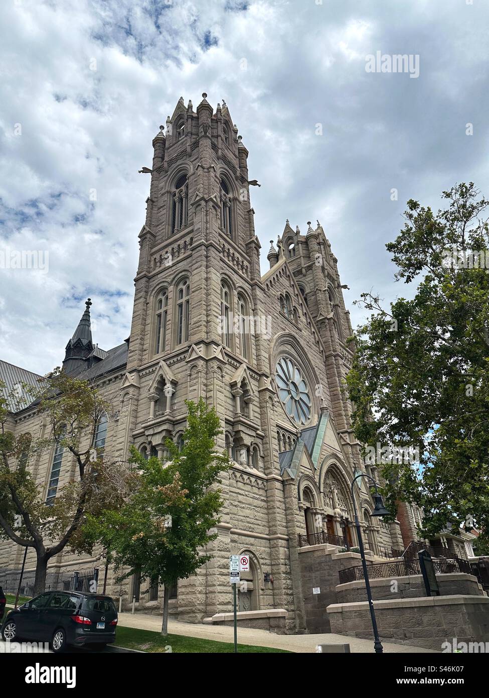 Cathedral of the Madeleine, Salt Lake City, Utah Stock Photo