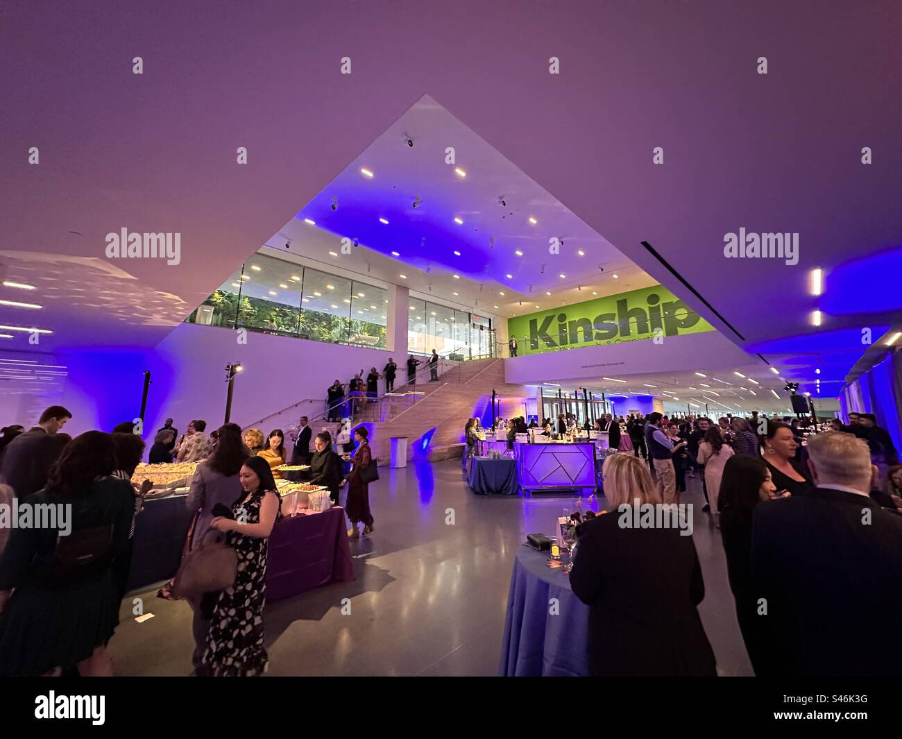 Reception for APA in lobby of San Francisco Museum of Modern Art. - Smartphone Captured Stock Image