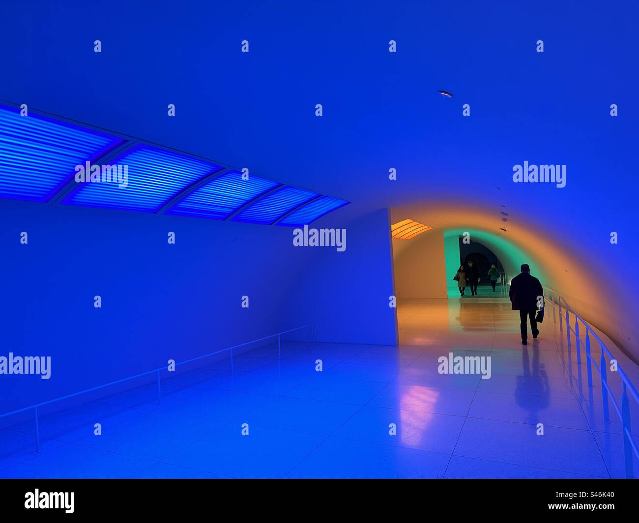 Connecting tunnel Art at Houston Museum of Fine Arts, Houston Texas