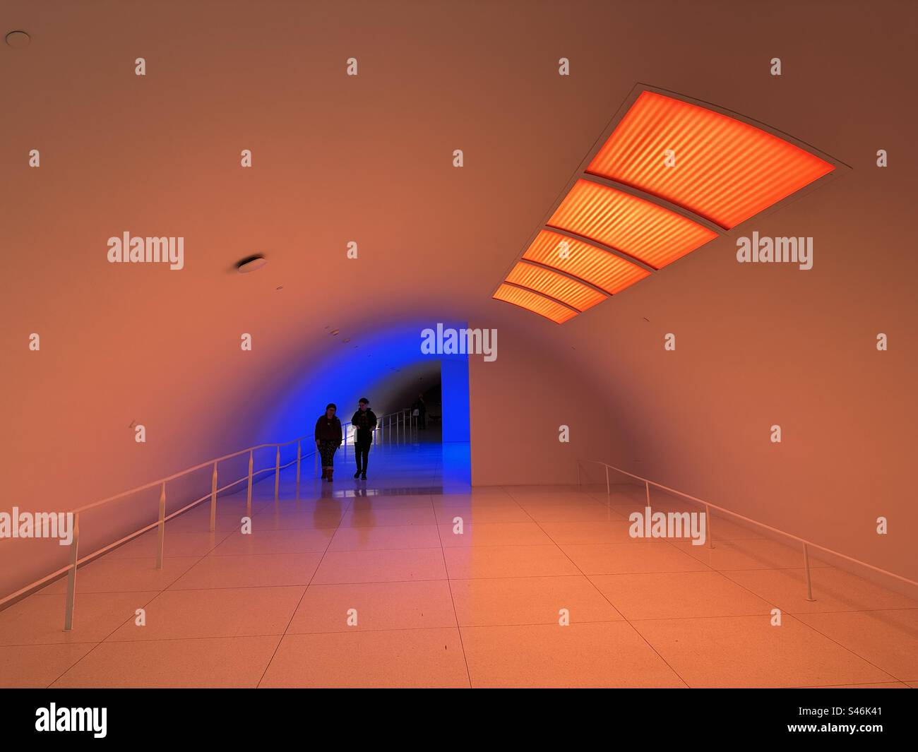 Connecting Art tunnel in Houston Museum of Fine Arts, Houston,Texas - Smartphone Captured Stock Image