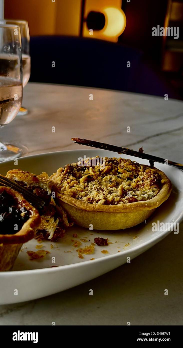 Close up of airport food brand branded airplane plane aircraft pork pie