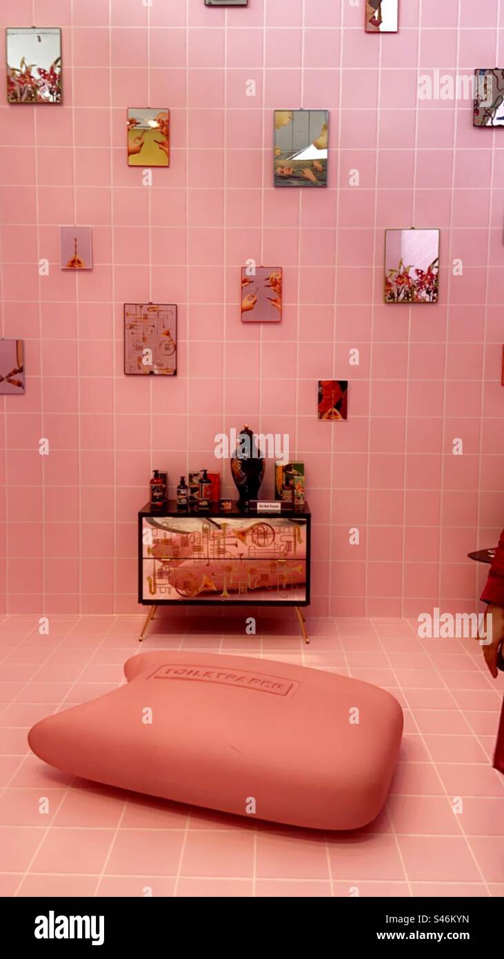 Art exhibition image taken in Mumbai for a surrealistic bathroom by