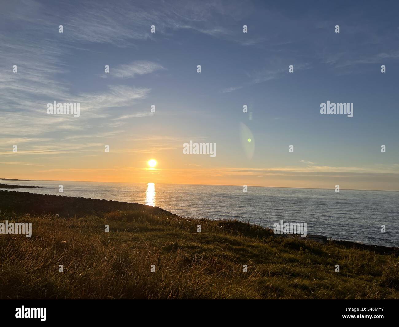 Sunset at Kinaird Head, Fraserburgh - Smartphone Captured Stock Image