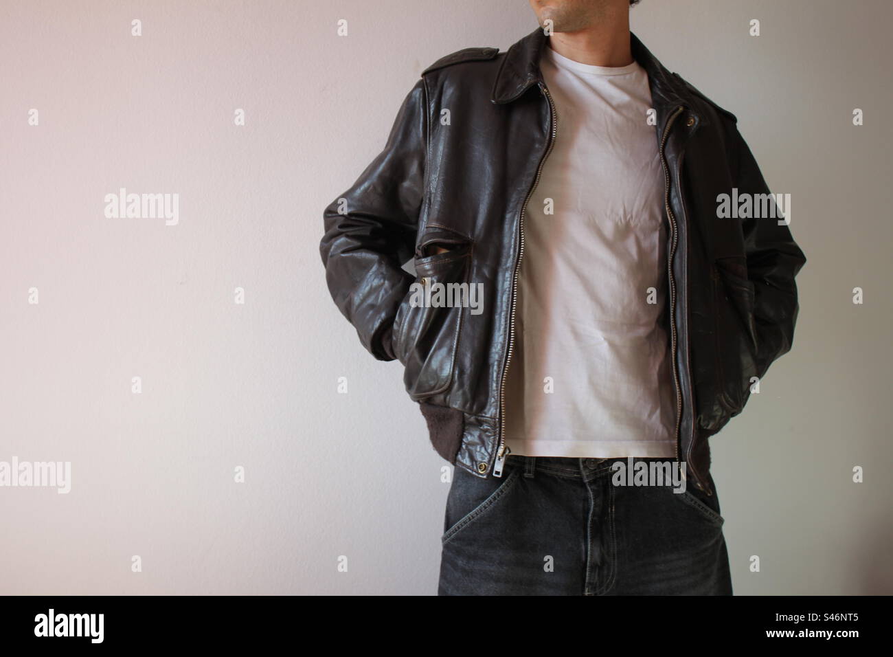 A leather jacket hi-res stock photography and images - Alamy