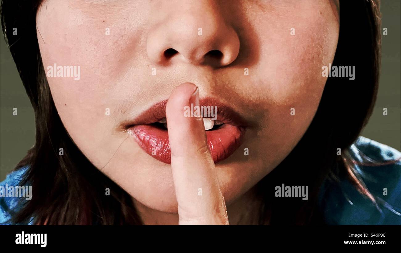 Shhh - Smartphone Captured Stock Image
