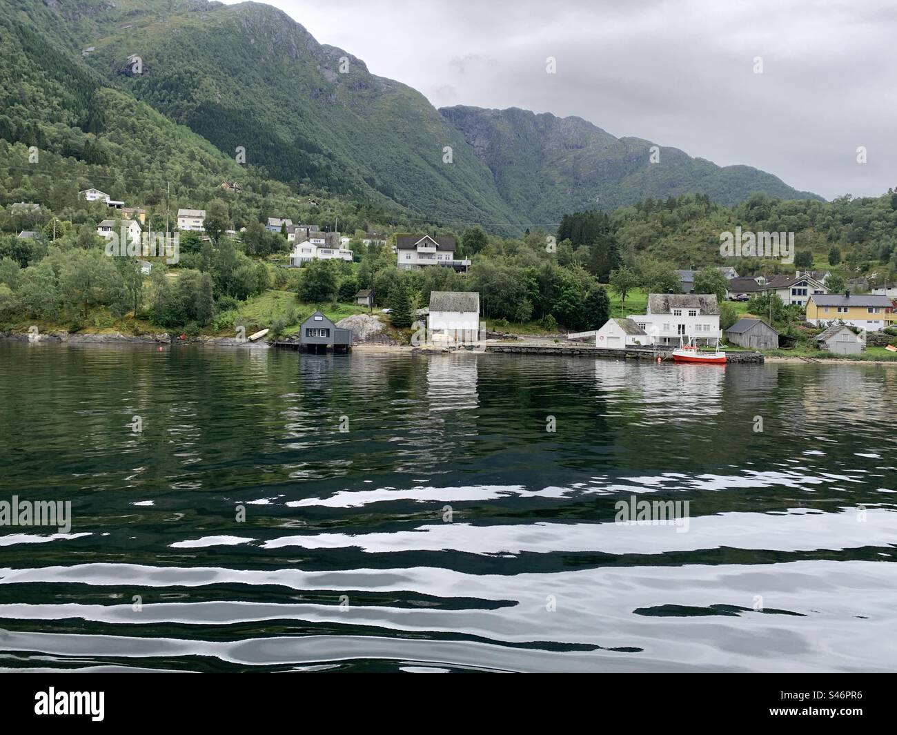 Town of Jondal in Norway - Smartphone Captured Stock Image
