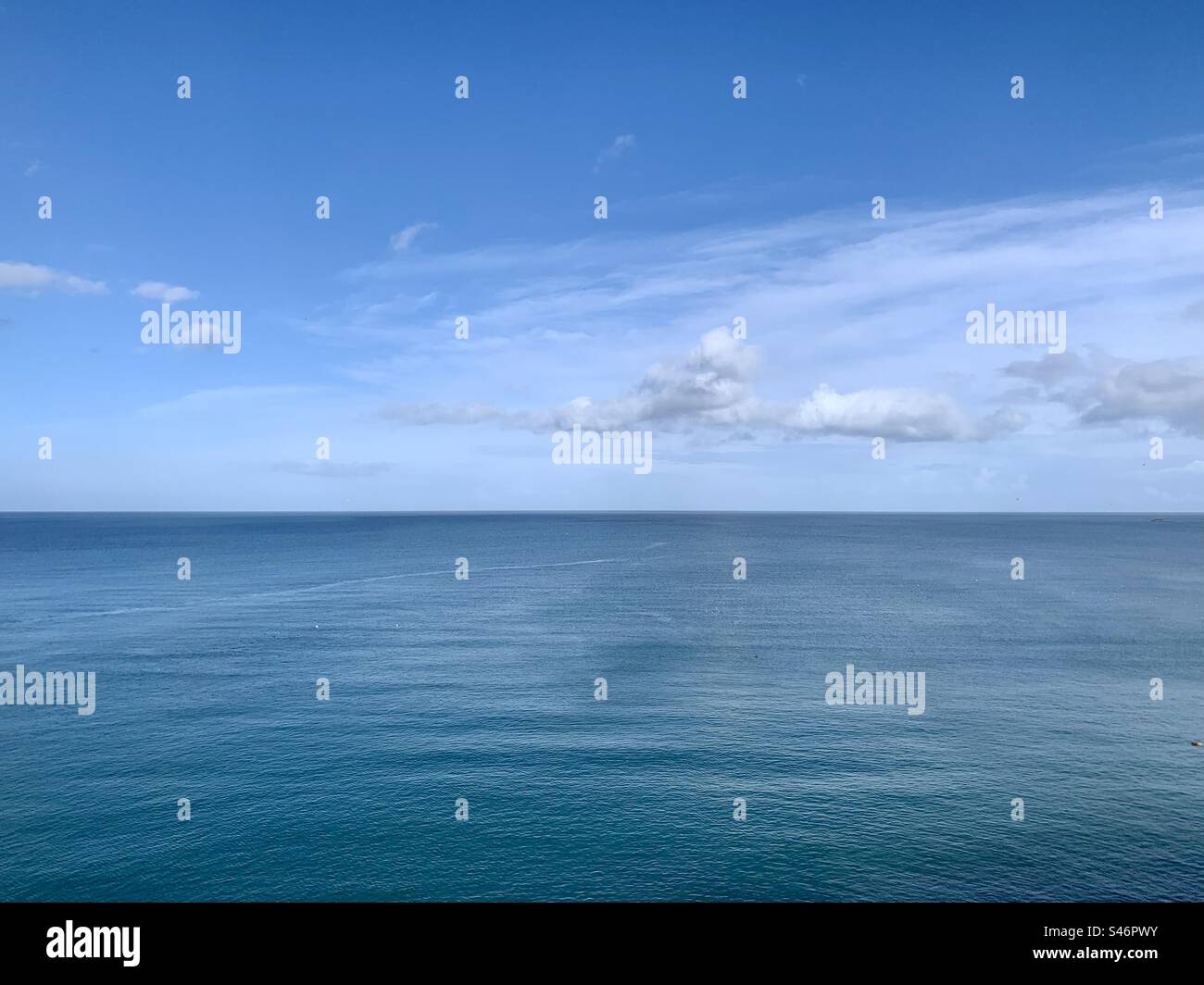 Beautiful calm blue sea - Smartphone Captured Stock Image