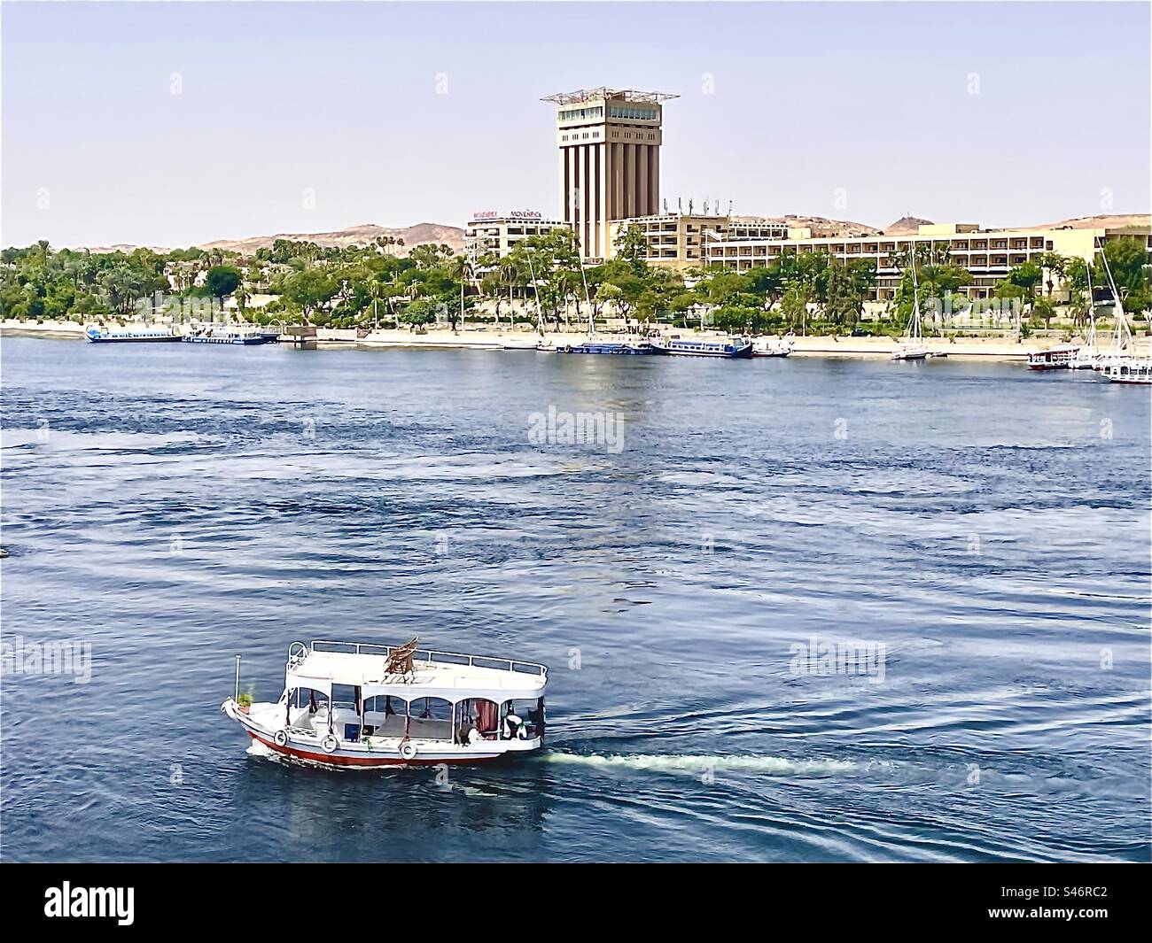 Nile River, Aswan, Egypt - Smartphone Captured Stock Image