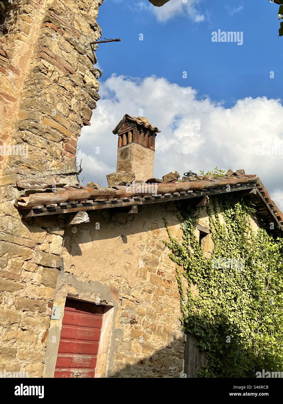 A rural stone building in the small village of Monfestino, Serramazzoni, Italy Stock Photo