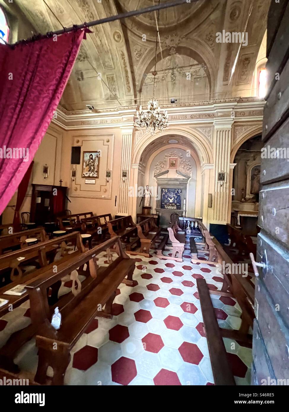 Chiesa dei santi Faustino e Giovita in Monfestino, Serramazzoni, Italy - Smartphone Captured Stock Image