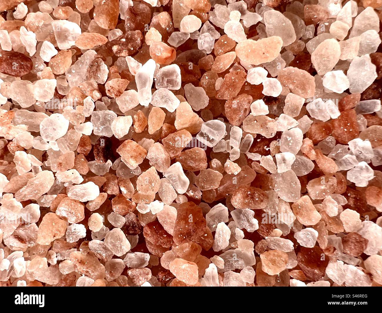 Pink Himalayan salt-full frame - Smartphone Captured Stock Image