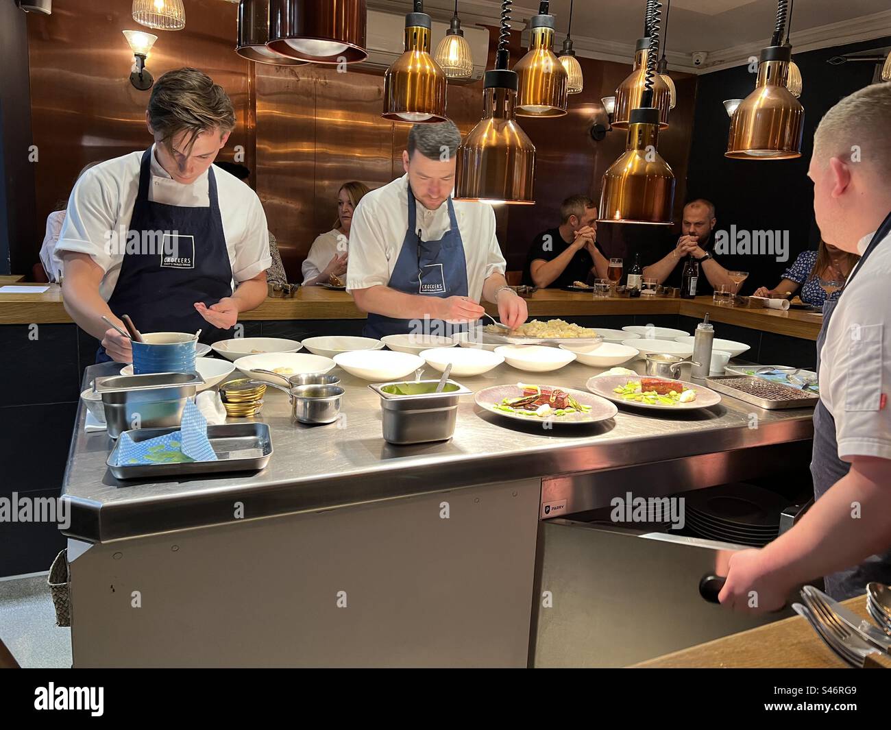 Chef’s Table at Crockers of Tring - Smartphone Captured Stock Image