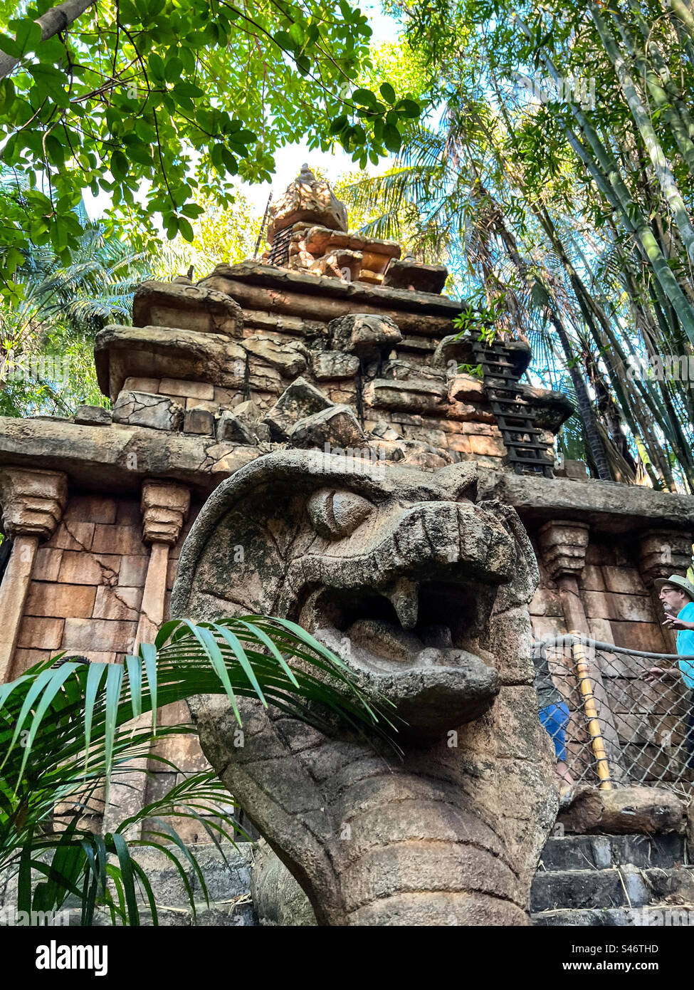 Temple of Doom Indiana Jones ride in CA - Smartphone Captured Stock Image