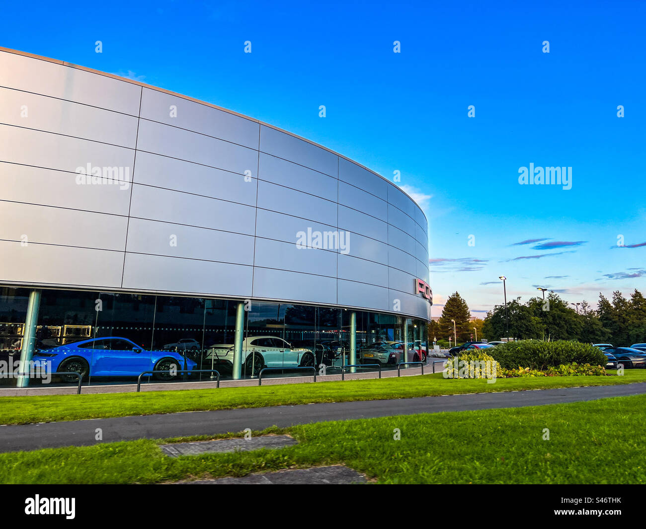 Porsche dealership in Leeds City Centre Stock Photo Alamy