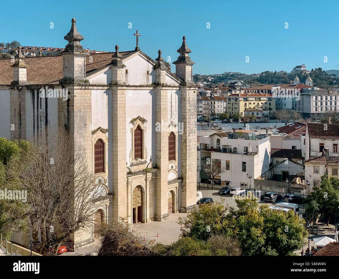 A view of Sé de Leiria cathedral in Central Portugal - Smartphone Captured Stock Image