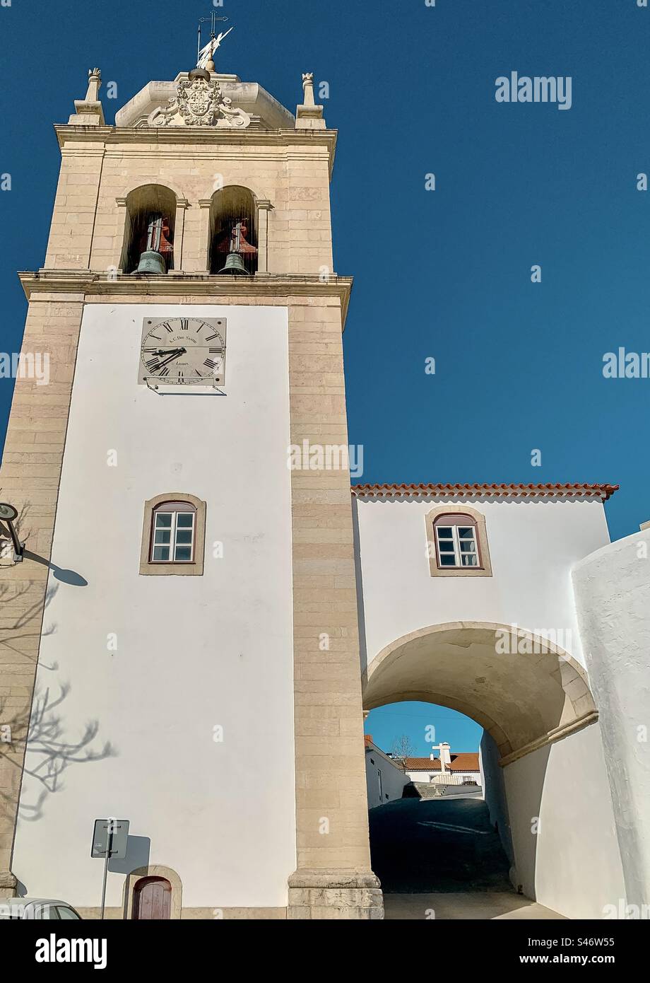Torre Sineira 1772, in Leiria, Central Portugal - Smartphone Captured Stock Image