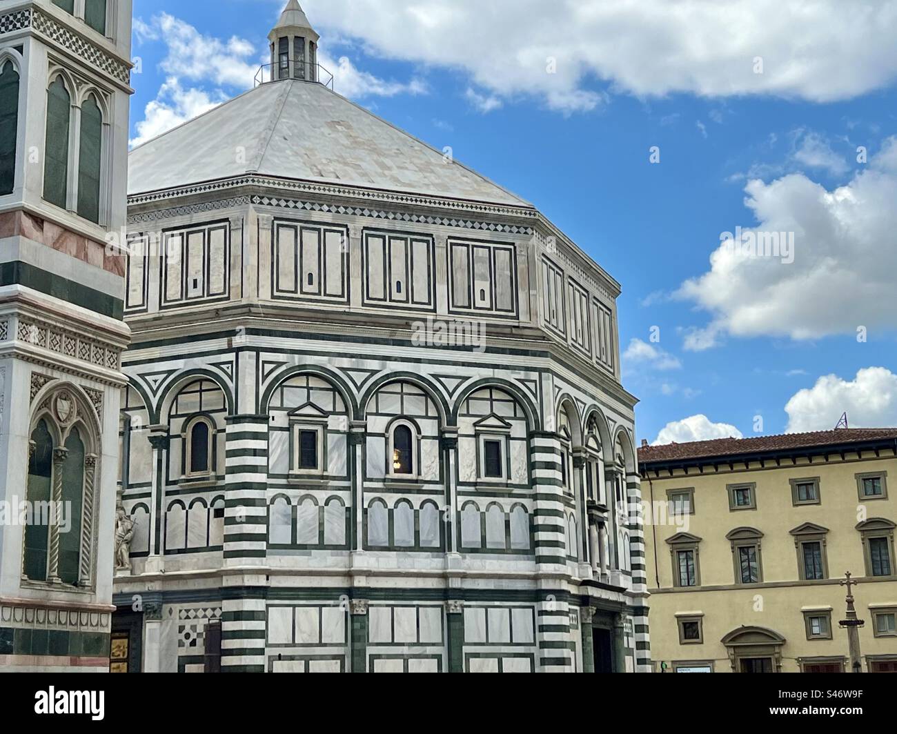 Amazing gothic architecture on Cathedral of Santa Marie del Fiore in Florence, Italy. - Smartphone Captured Stock Image