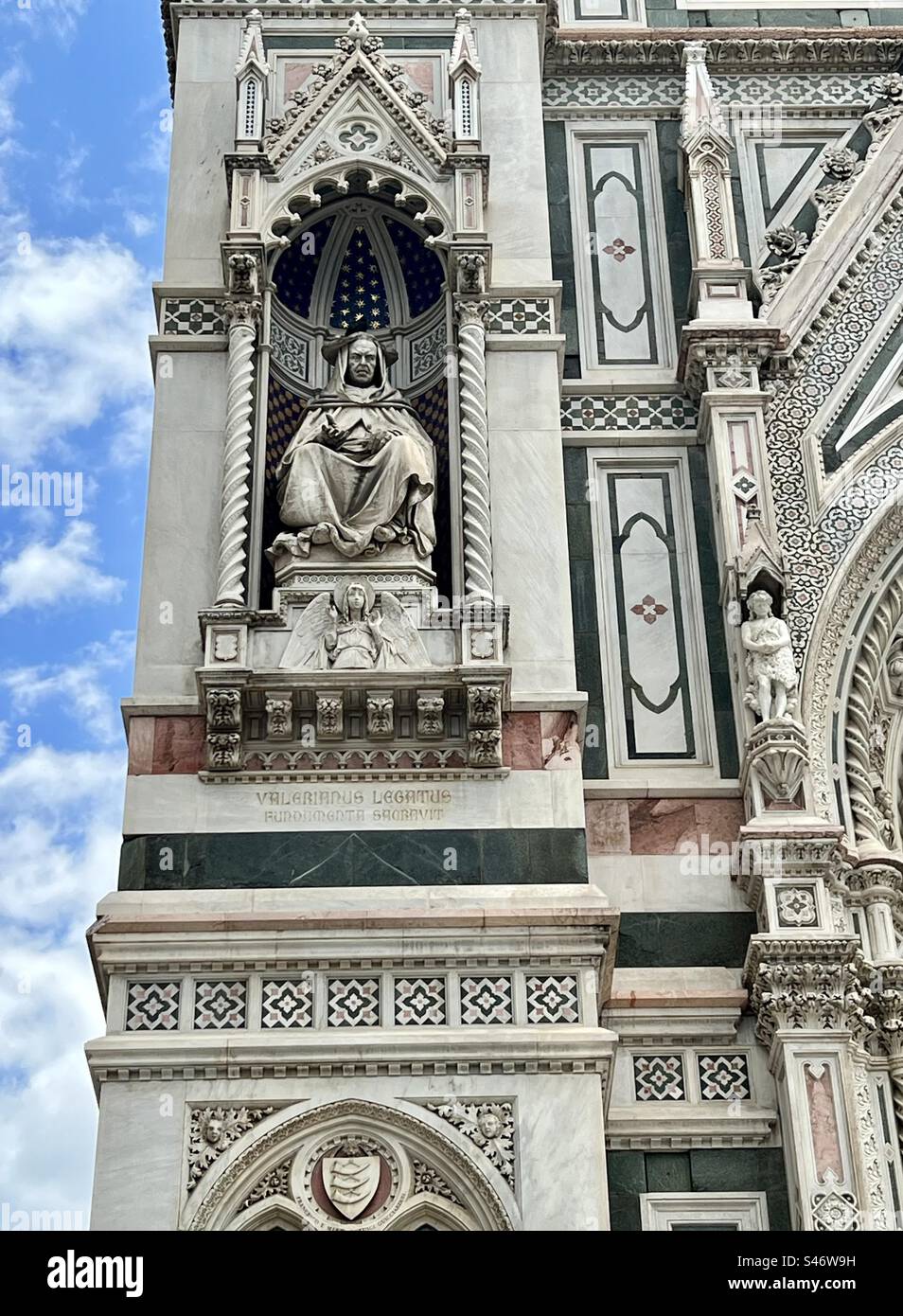 Details of Cathedral del Santa Maria Fiore in Florence, Italy - Smartphone Captured Stock Image