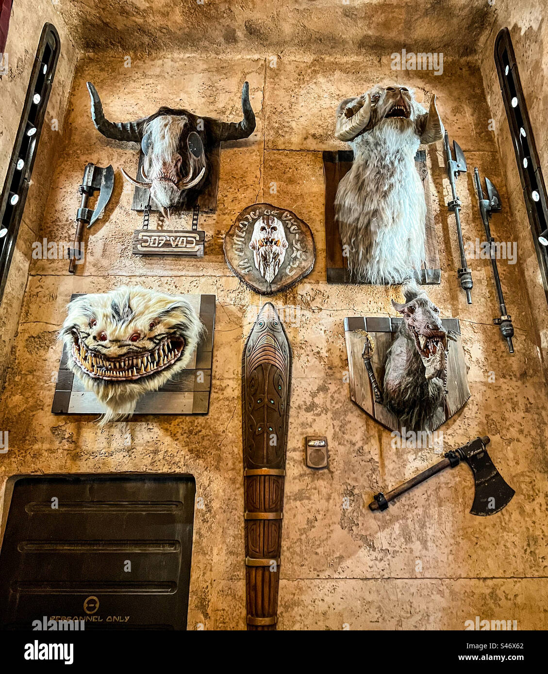 Star Wars land in Disneyland CA - Smartphone Captured Stock Image