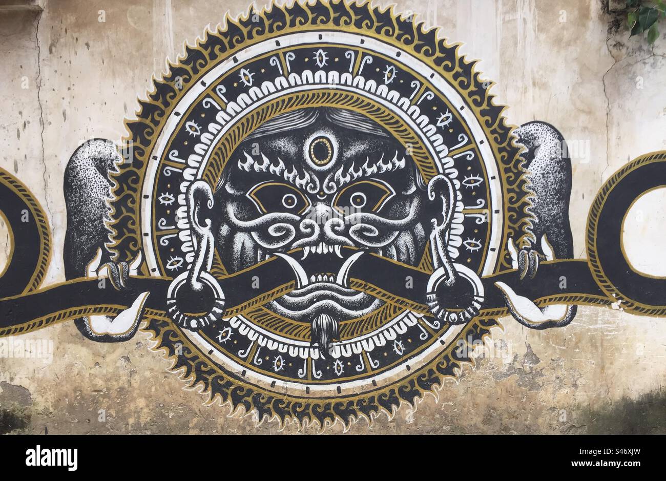 Mural from Kathmandu Nepal Stock Photo Alamy