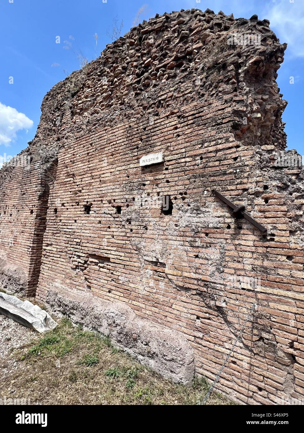 Ancient ruins on Palatine Hill in Rome. - Smartphone Captured Stock Image