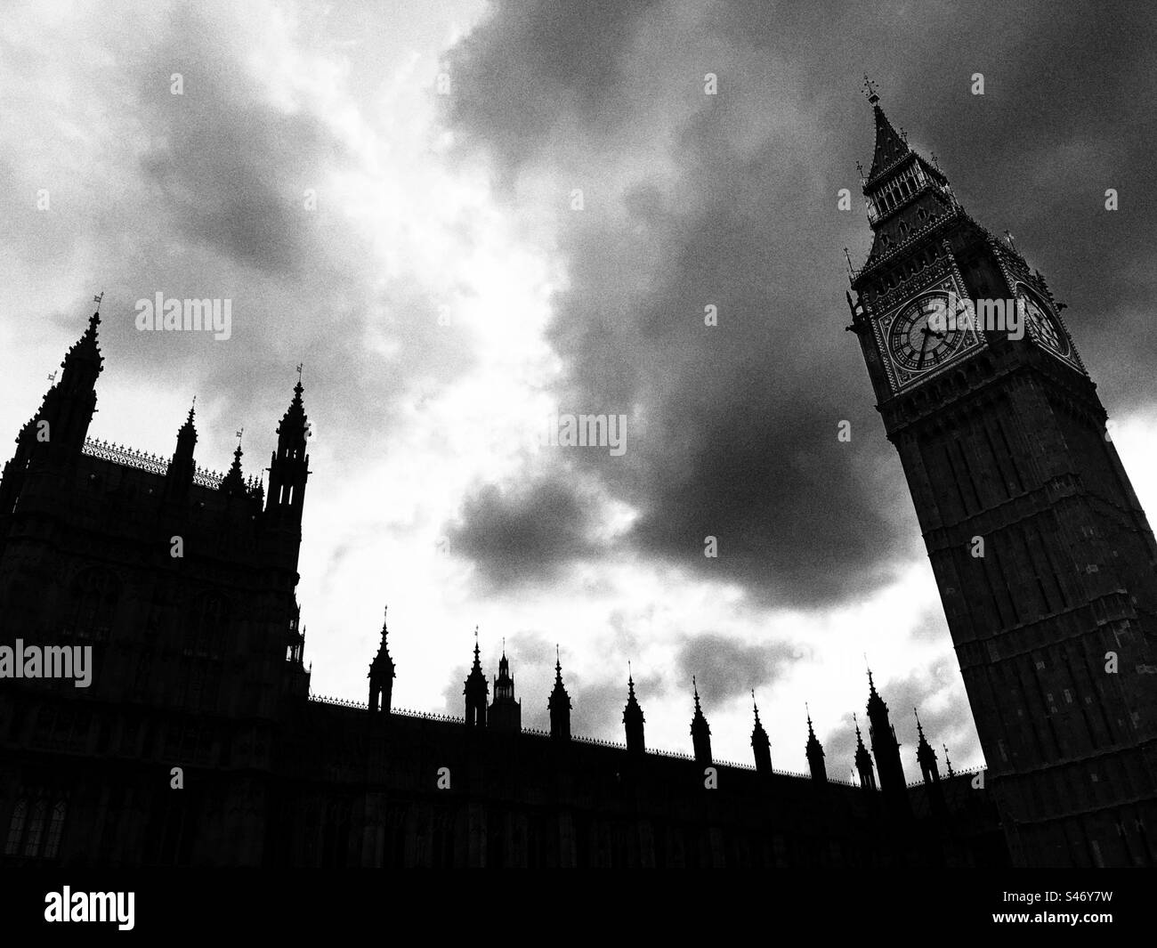 Big Ben on an overcast day Stock Photo