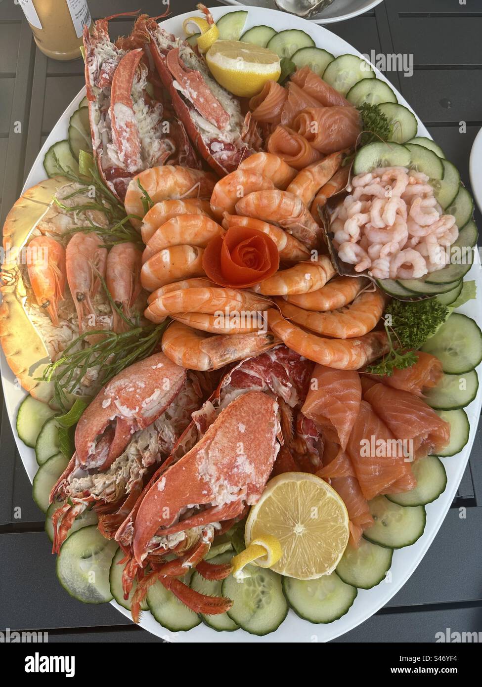 A fish platter - Smartphone Captured Stock Image