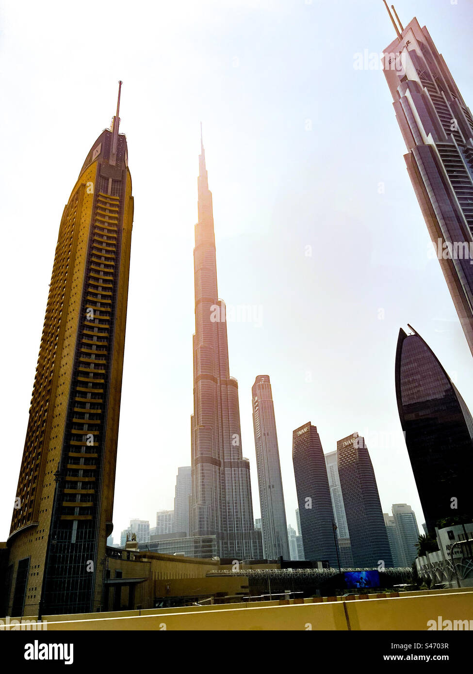 The Burj Khalifa - tallest building in the world at Dubai Stock Photo