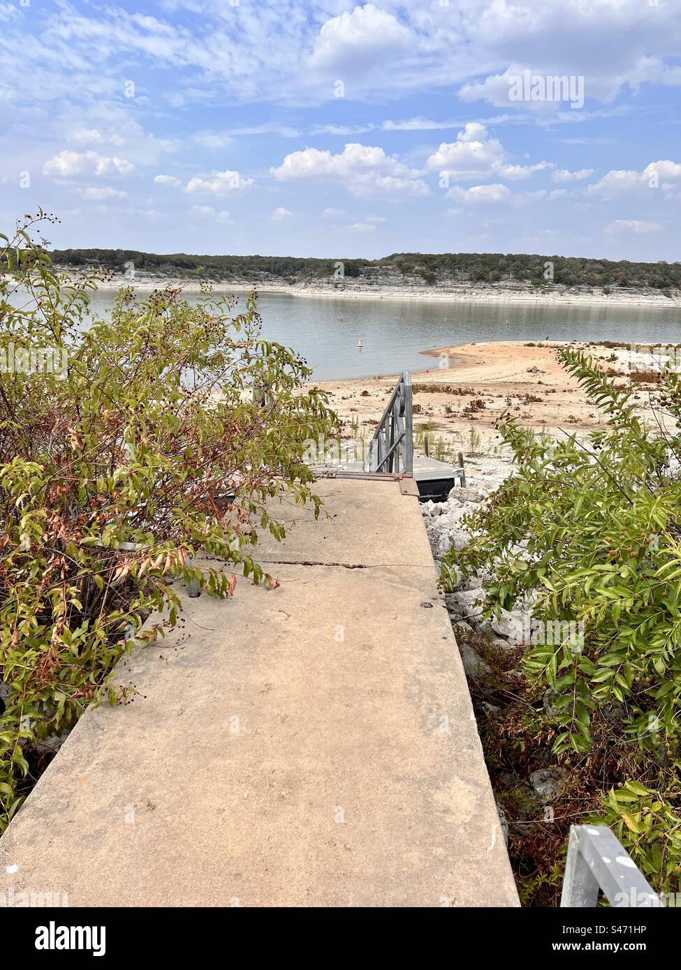 Lake Belton water levels at an all time low. Drought in Central Texas