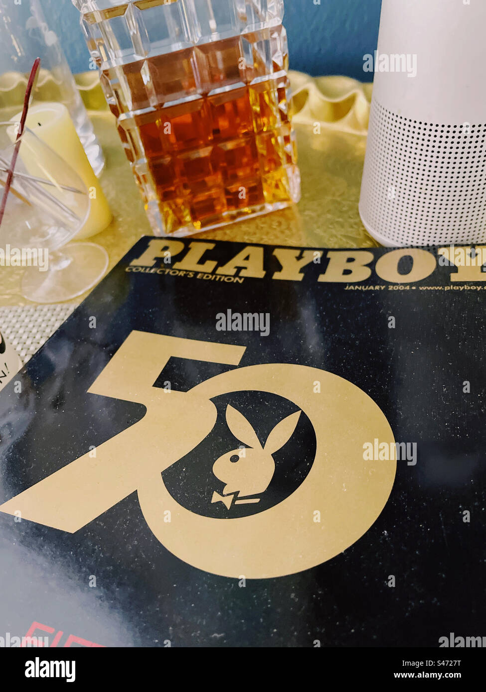 Vintage magazine, playboy magazines, 50th anniversary, collectors edition, 2004, United States - Smartphone Captured Stock Image