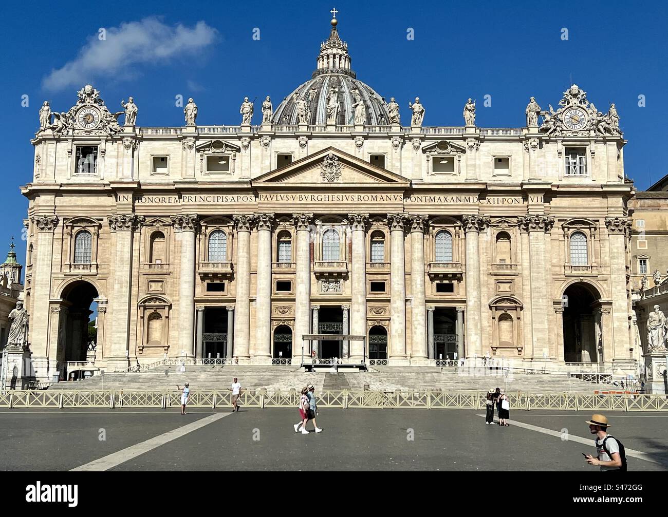 Saint Peter’s Basilica in in St. Peter’s Square, Vatican City. - Smartphone Captured Stock Image