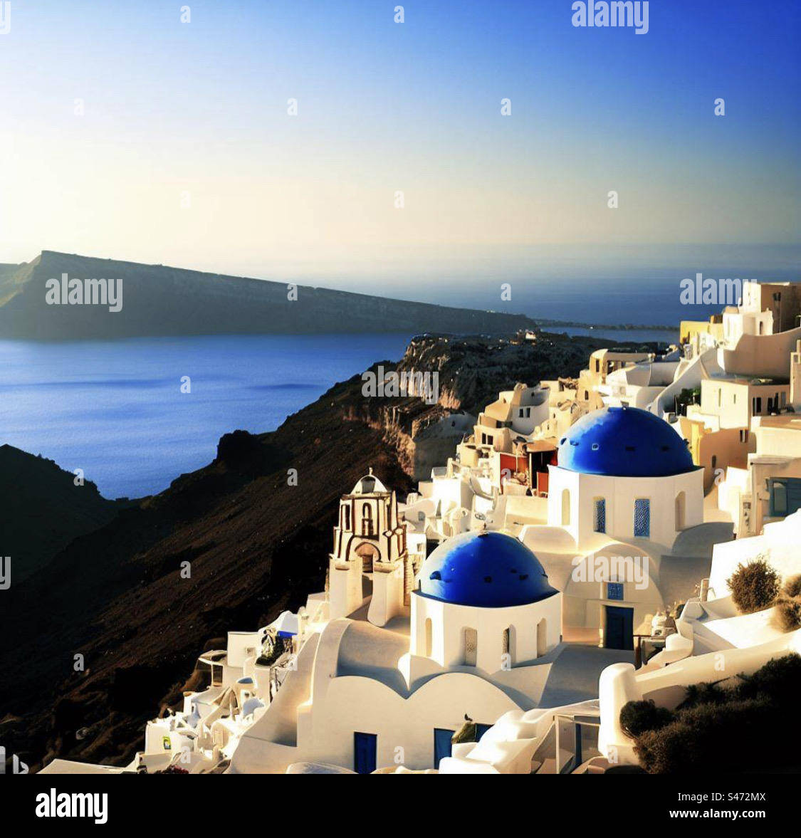 Santorini with AI Stock Photo - Alamy