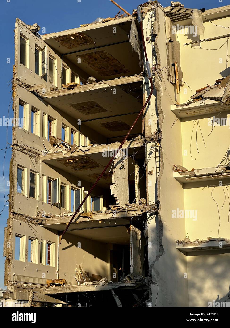 Building demolition - Smartphone Captured Stock Image