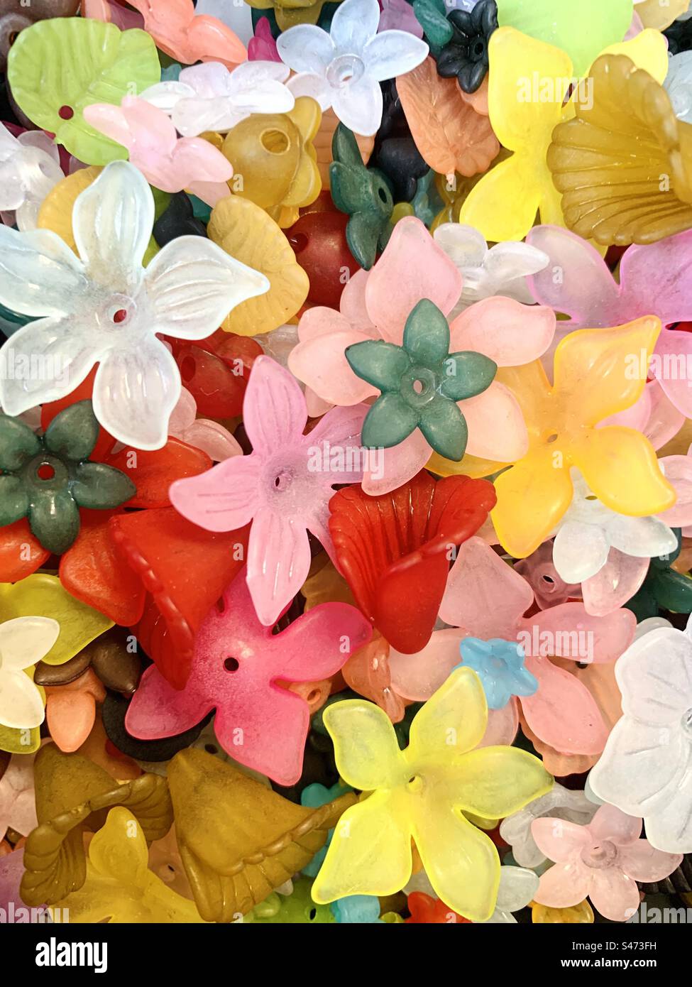 Glass flower beads - Smartphone Captured Stock Image