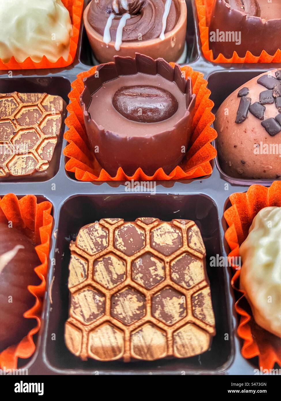 Handmade chocolates Stock Photo