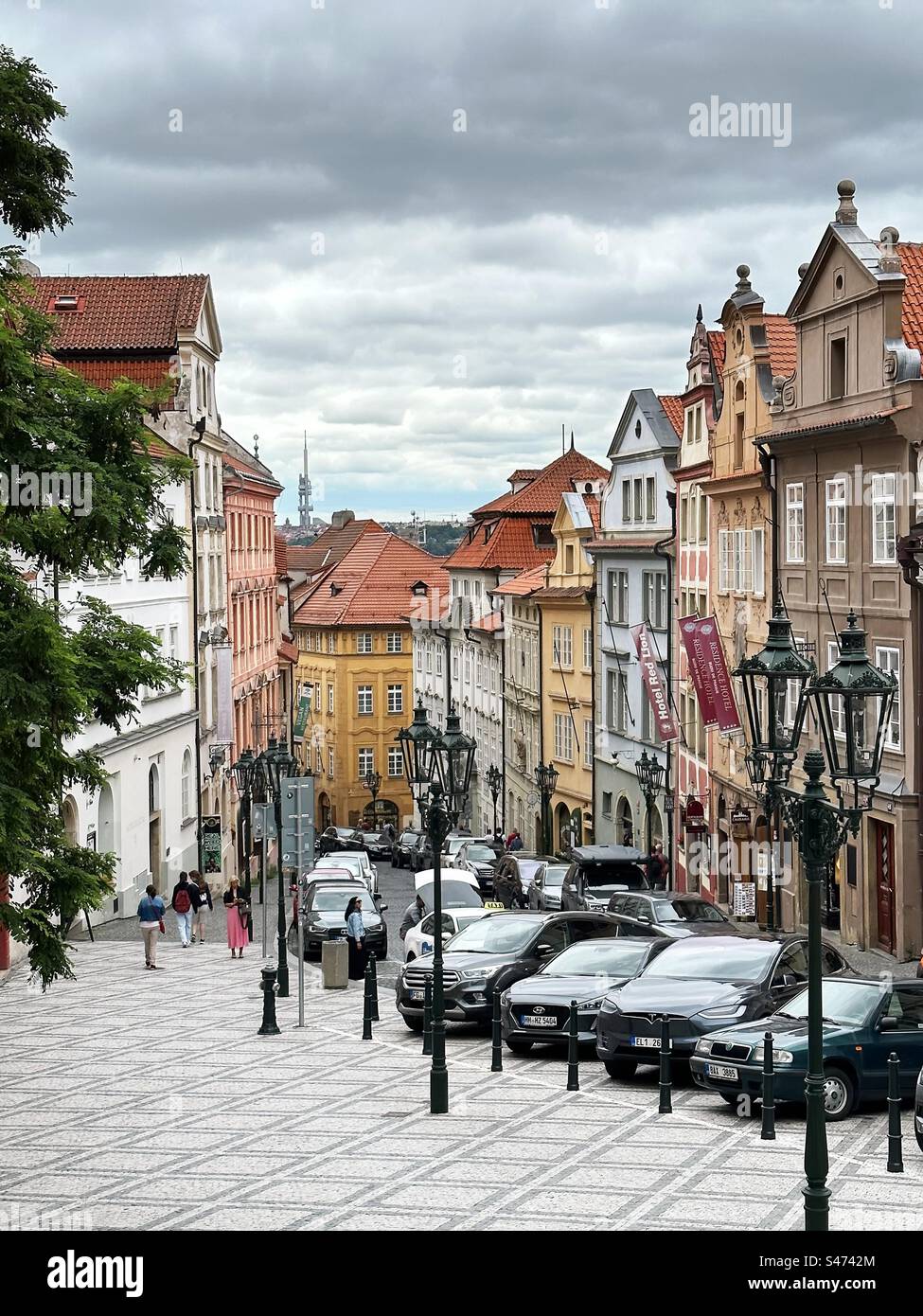 Cityscape in Prague - Smartphone Captured Stock Image