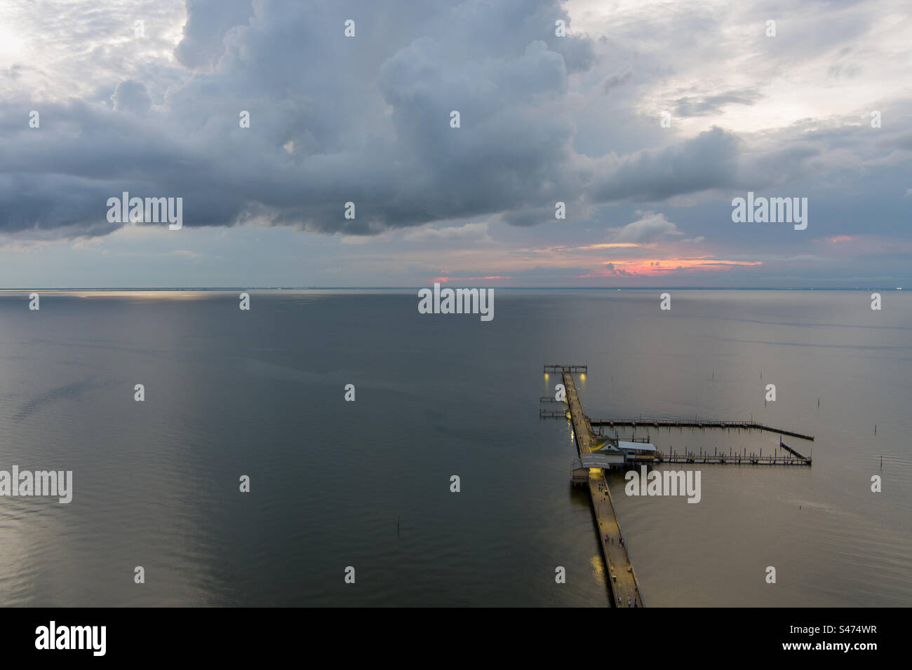 Fairhope Pier at sunset - Smartphone Captured Stock Image