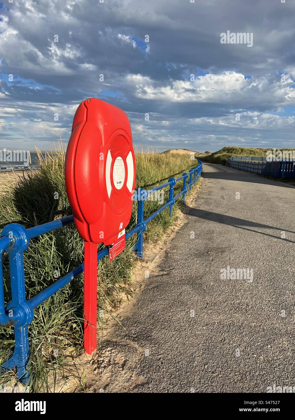 Lifebuoy Ring at Fraserburgh Beach Stock Photo Alamy
