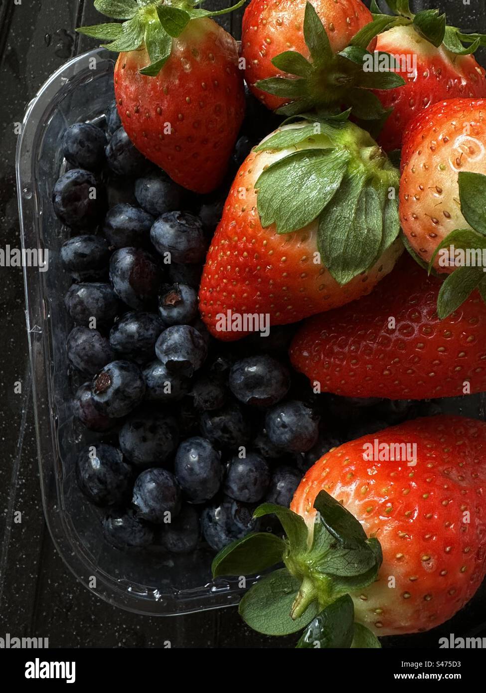 Blueberry and strawberry Stock Photo Alamy
