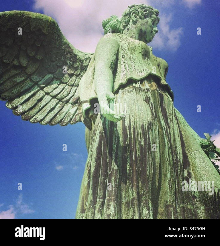 Angel of Langelinie Statue, Maritime Monument, Copenhagen Stock Photo