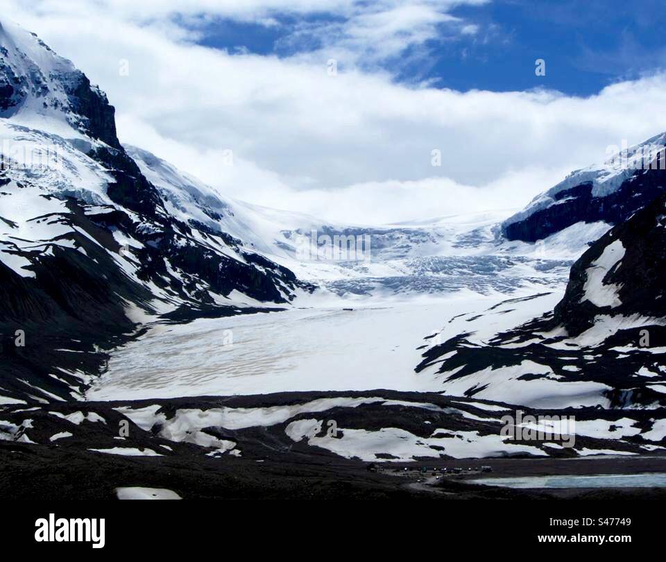 Athabasca Glacier in the Columbian Icefield, Canadian Rockies - Smartphone Captured Stock Image