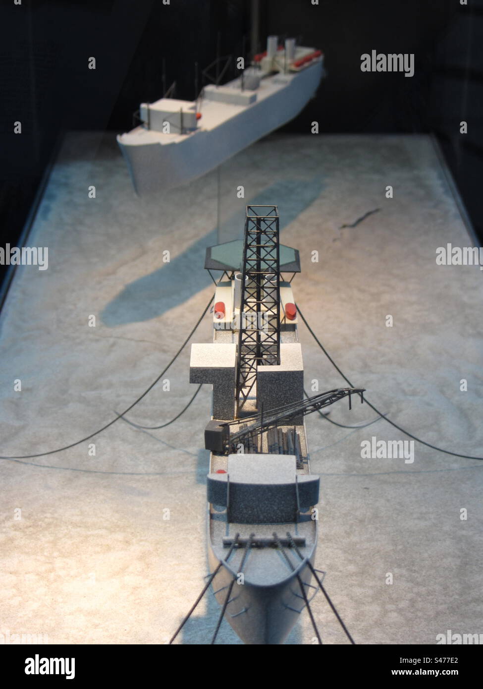 Model of a floating production storage and offloading vessel (FPSO) - Smartphone Captured Stock Image