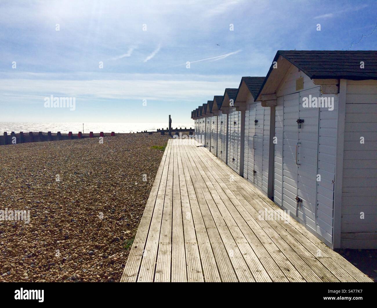 Beach Huts - Smartphone Captured Stock Image